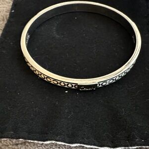 Coach silver and white Bangle Bracelet